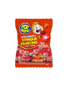 Pop Mania Pinta Lengua Fresa Frutilla 16 Bolsas x 48 Ud 14 g Riclan