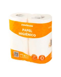 Papel Higienico 2 Capas Blanco COVIRAN 4 U